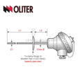 OLITER k type wrn thermocouple avec fabricant de boîte à bornes anti-explosion étanche à l&#39;eau